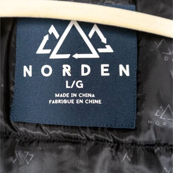 NORDEN Navy Blue Inga Maxi Parka Hooded Winter Jacket Coat Full Zip Womens Large - Picture 5 of 6